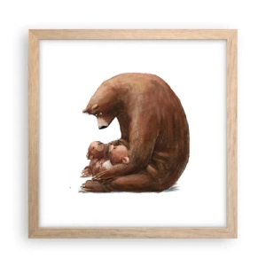 Poszter világos tölgy keretben - Szép álmokat gyerekek - 30x30 cm