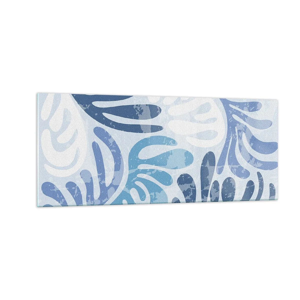 Üveg kép - Kék páfrányok - 100x40 cm