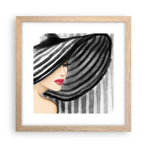 Poszter világos tölgy keretben - Hol keressünk? - 30x30 cm