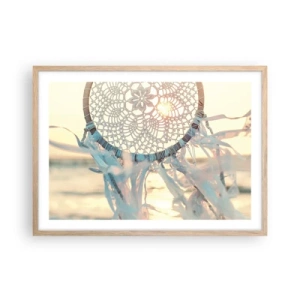 Poszter világos tölgy keretben - Csipkés totem - 70x50 cm