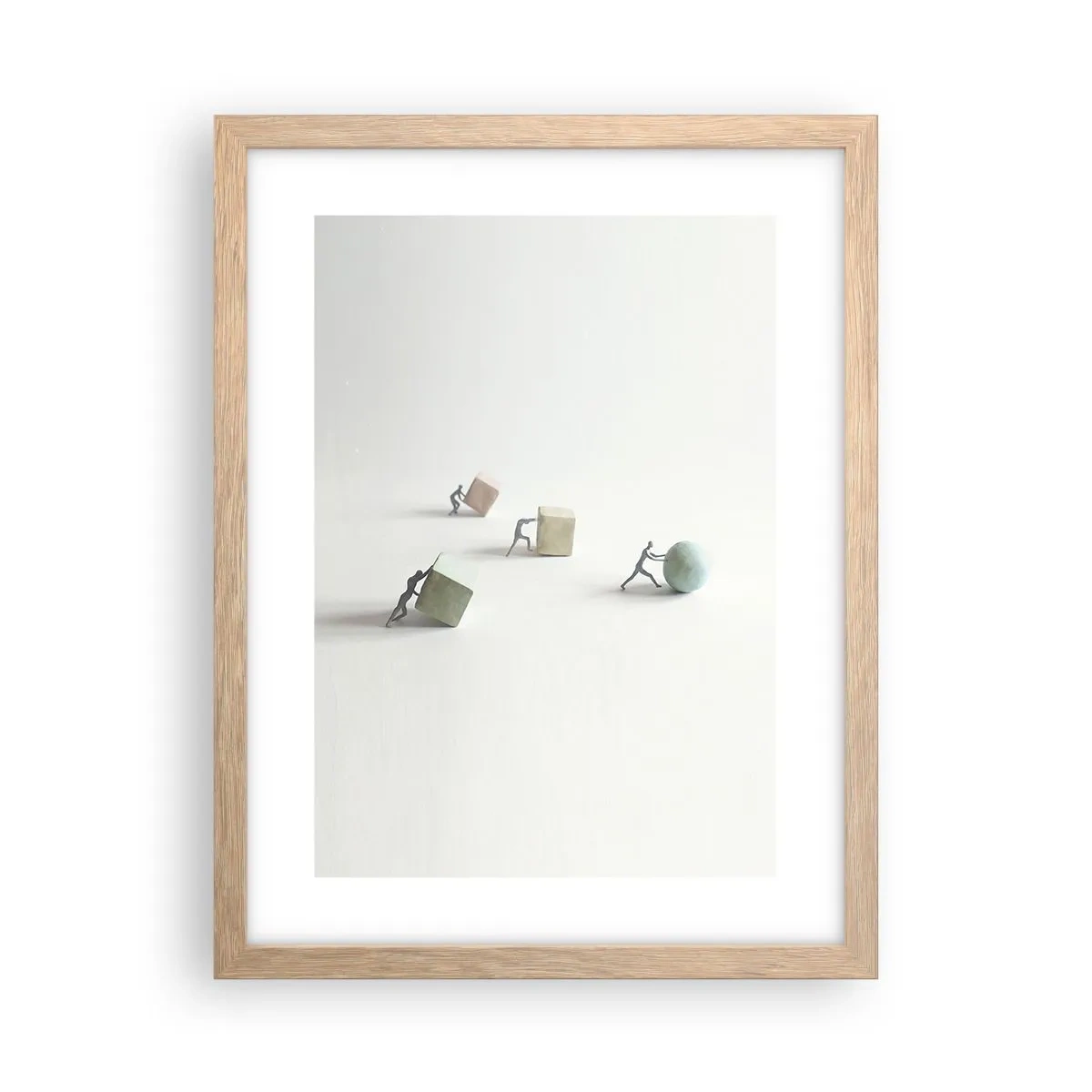 Poszter világos tölgy keretben - Maga az élet - 30x40 cm