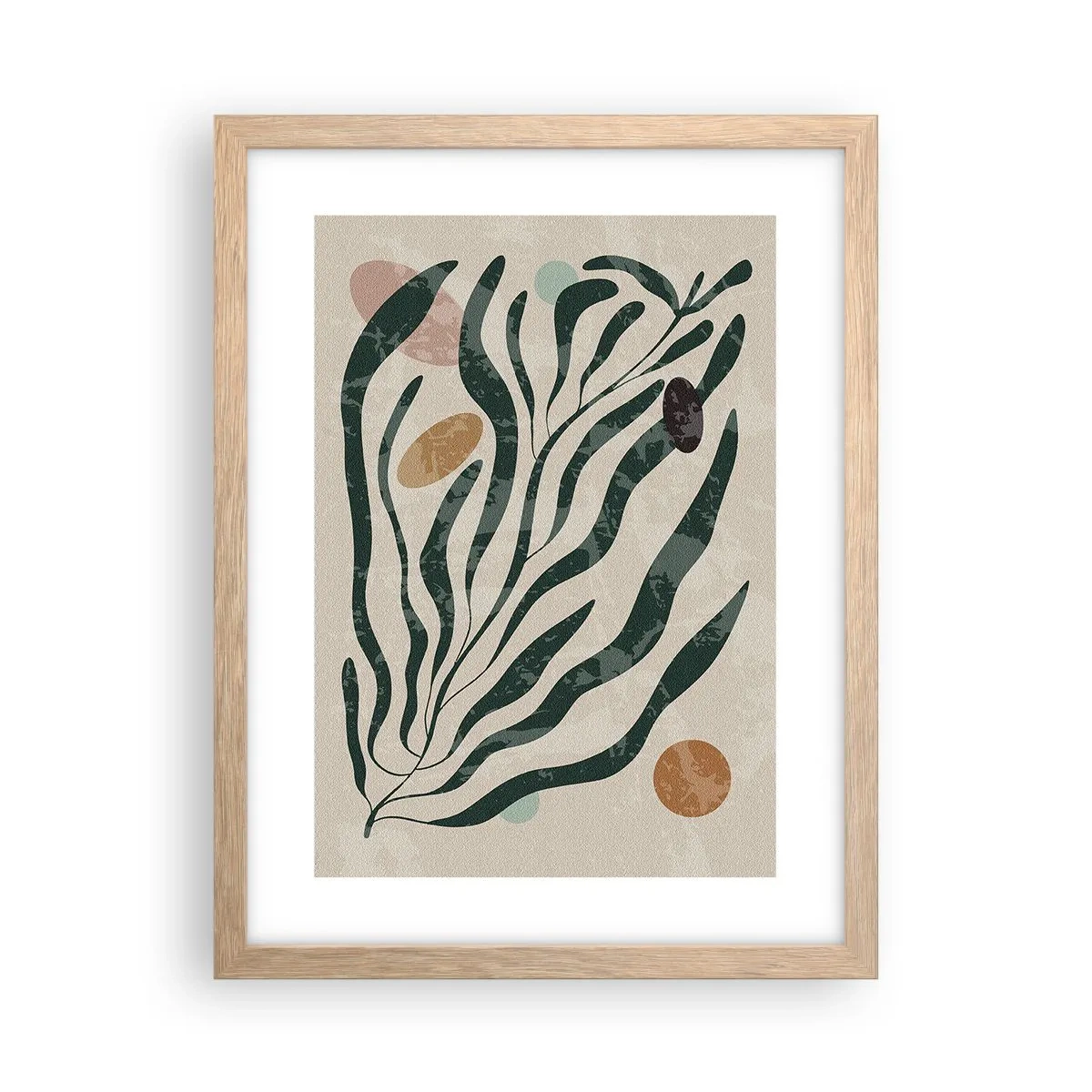 Poszter világos tölgy keretben - Zöldek között - 30x40 cm