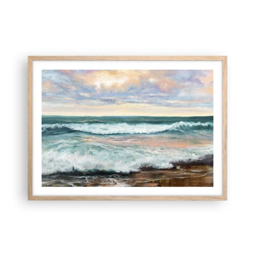 Poszter világos tölgy keretben - Itt kisimítod a lelked - 70x50 cm