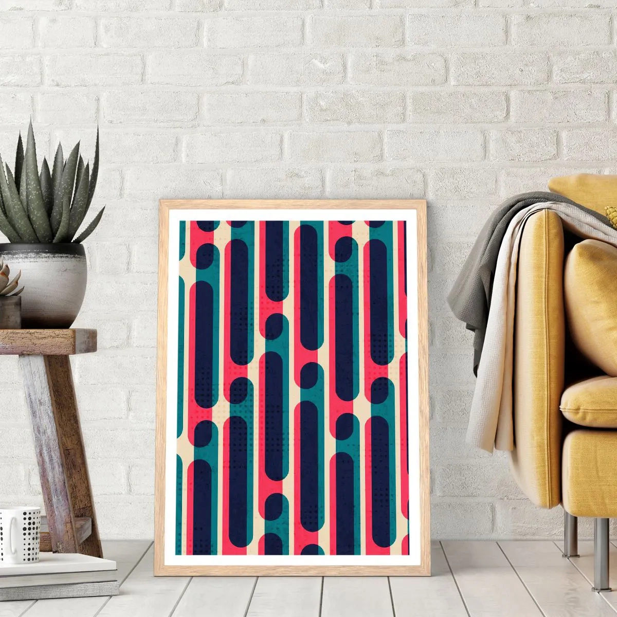 Poszter világos tölgy keretben - Mélységben és előre - 30x40 cm