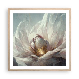 Poszter világos tölgy keretben - Száz év alatt egyszer virágzik - 60x60 cm