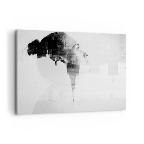 Vászonkép - Az üveg mind a két oldalán - 100x70 cm