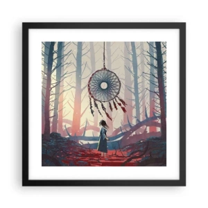 Poszter fehér keretben - A boldogság titkos rituáléja - 40x40 cm