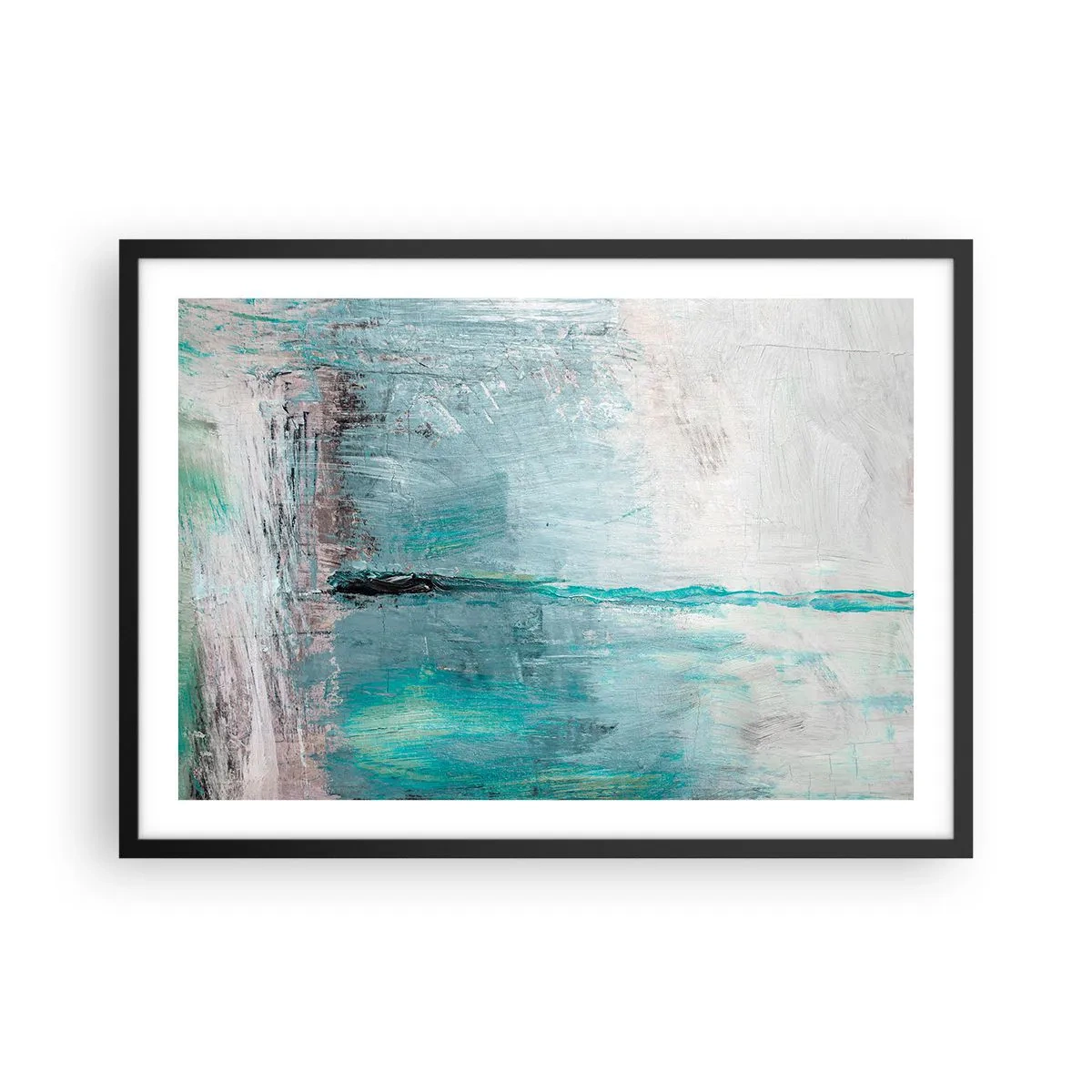 Poszter fehér keretben - Vízszintesen kék színben - 70x50 cm