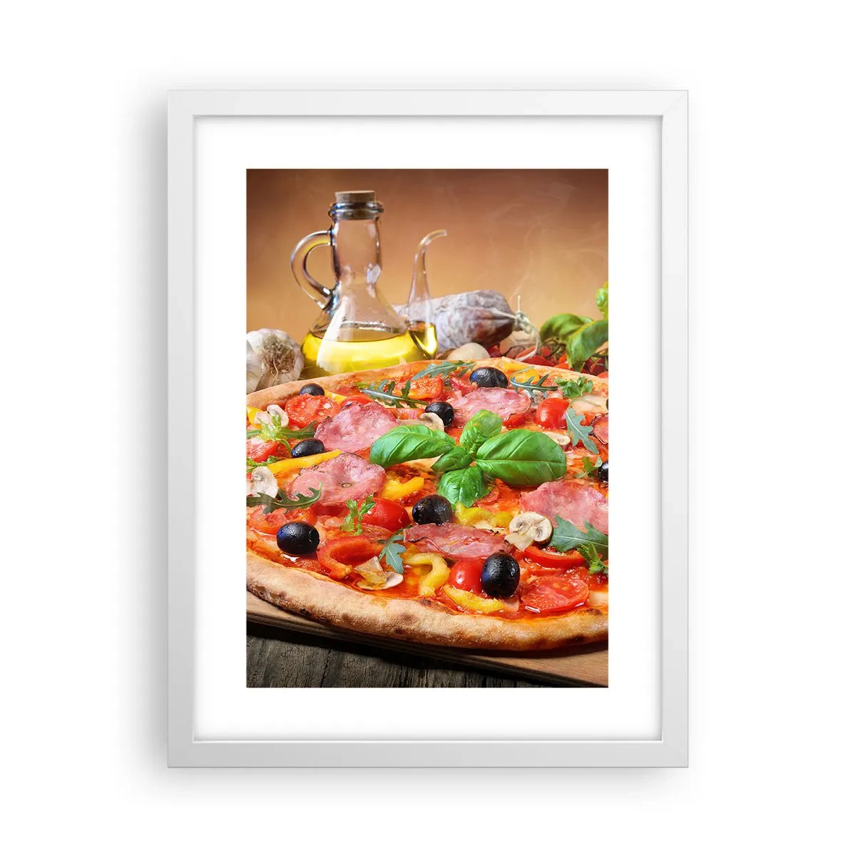 Poszter fekete keretben - Igazi olasz ízzel - 30x40 cm