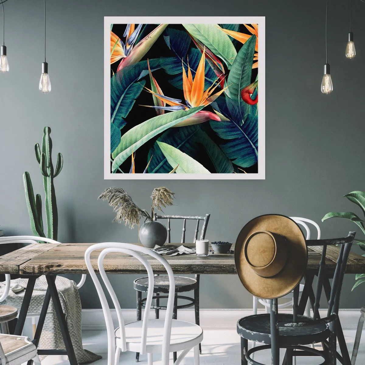 Poszter - A trópusok lángoló virágai - 60x60 cm