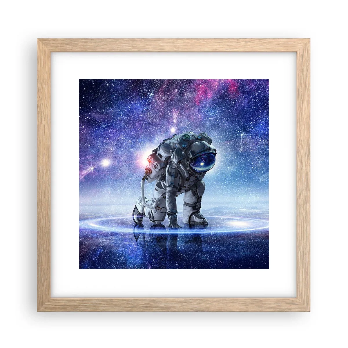 Poszter világos tölgy keretben - A csillagos ég felettem - 30x30 cm
