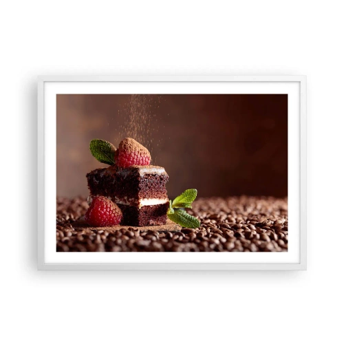 Poszter fekete keretben - Az élet édes - 70x50 cm