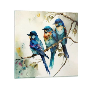 Üveg kép - Megsértődött? - 40x40 cm