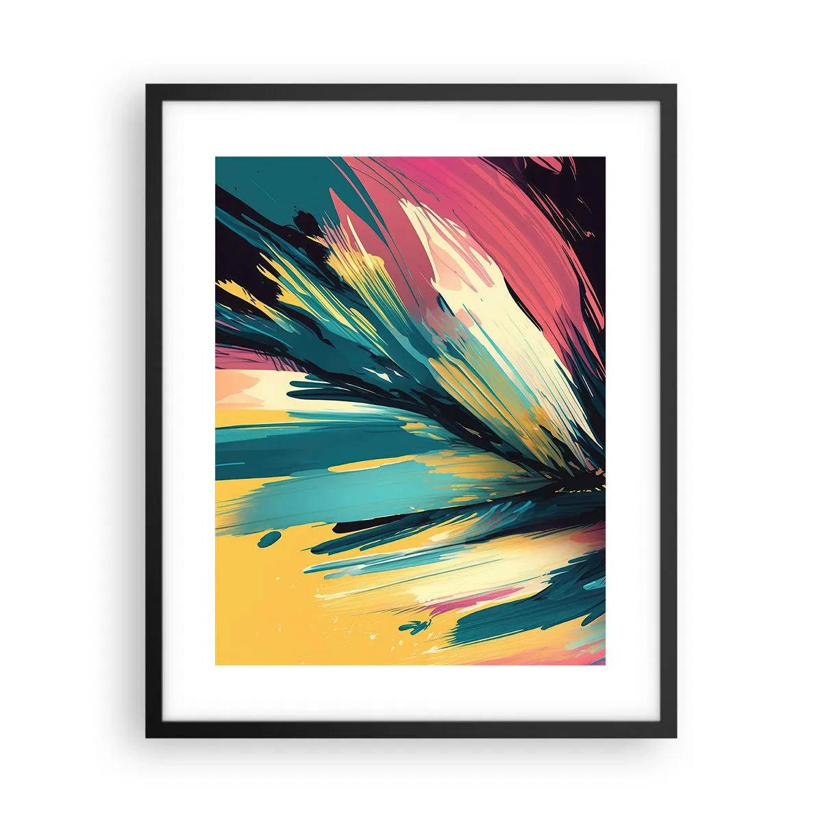 Poszter fehér keretben - Kompozíció - az öröm robbanása - 40x50 cm