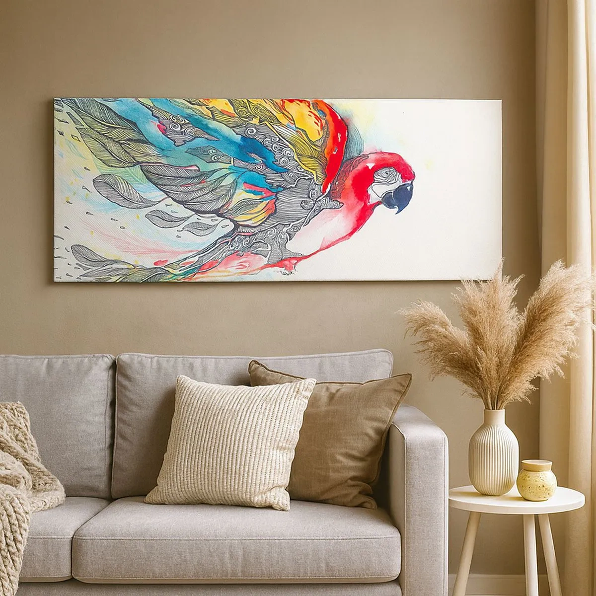 Vászonkép - Élj színesen - 100x40 cm