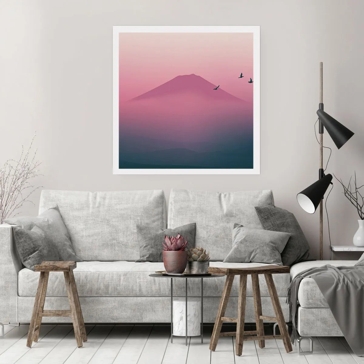 Poszter - Vándorok a felhők felett - 40x40 cm