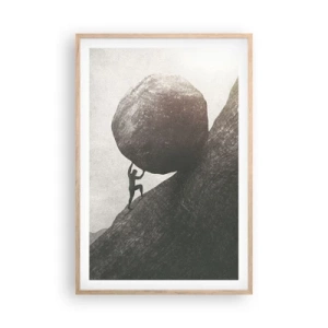 Poszter világos tölgy keretben - Hiszek minden remény ellenére  - 61x91 cm