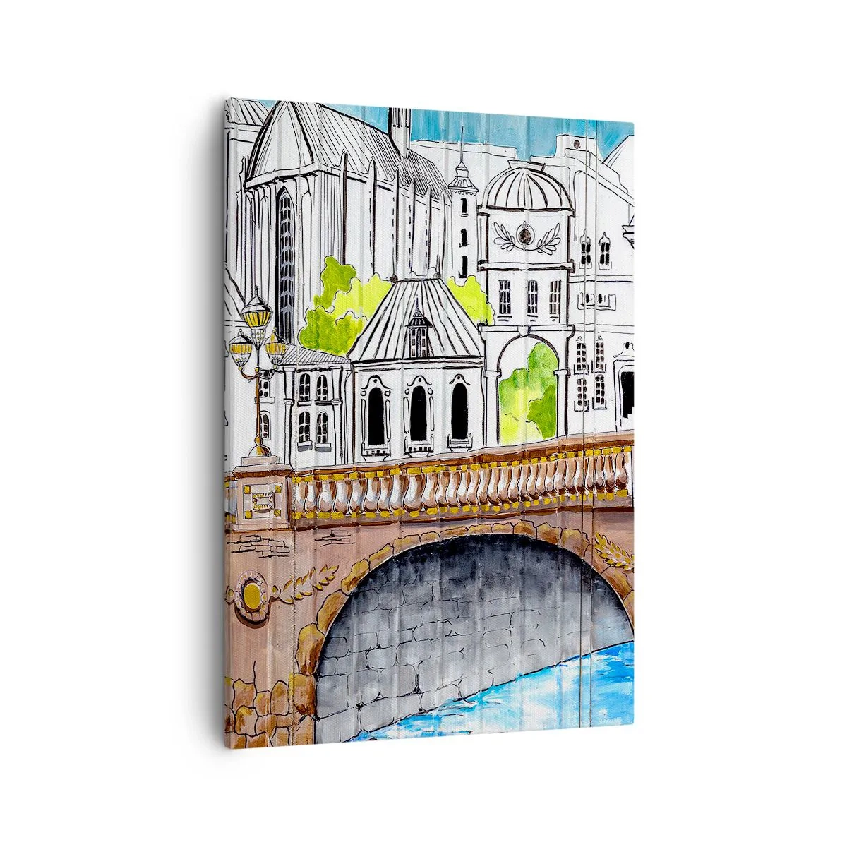 Vászonkép - Város mint a festményről - 50x70 cm