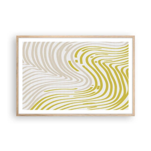 Poszter világos tölgy keretben - Kompozíció szelíd kanyarral - 91x61 cm