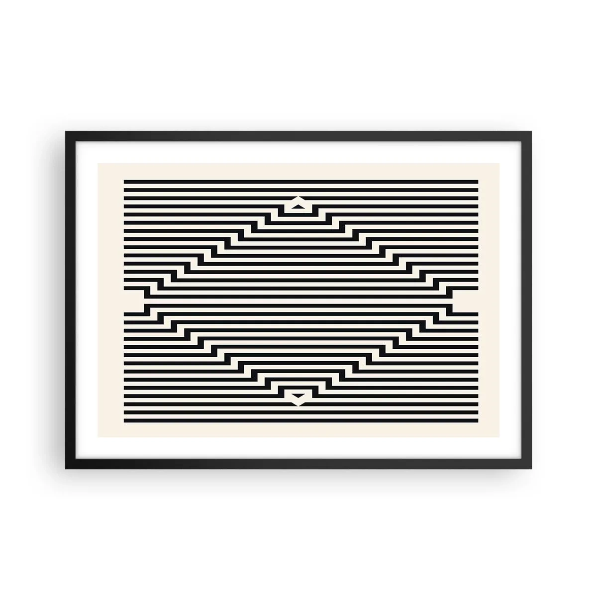 Poszter fehér keretben - Geometrikus illúzió - 70x50 cm