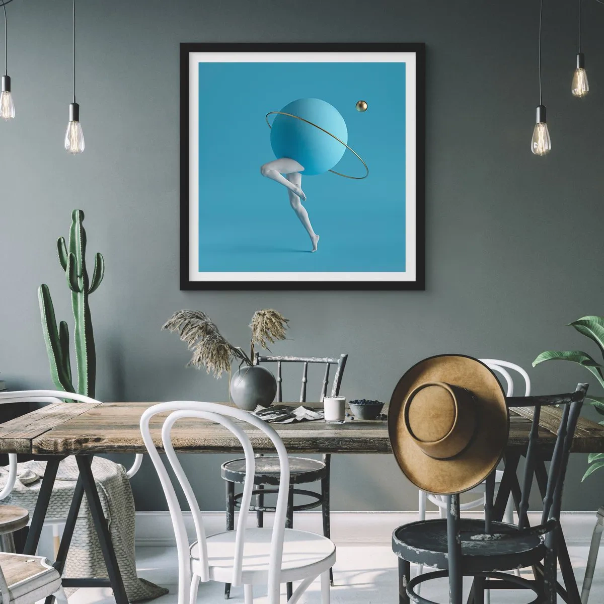 Poszter fehér keretben - És a bolygók megbolondulnak - 30x30 cm