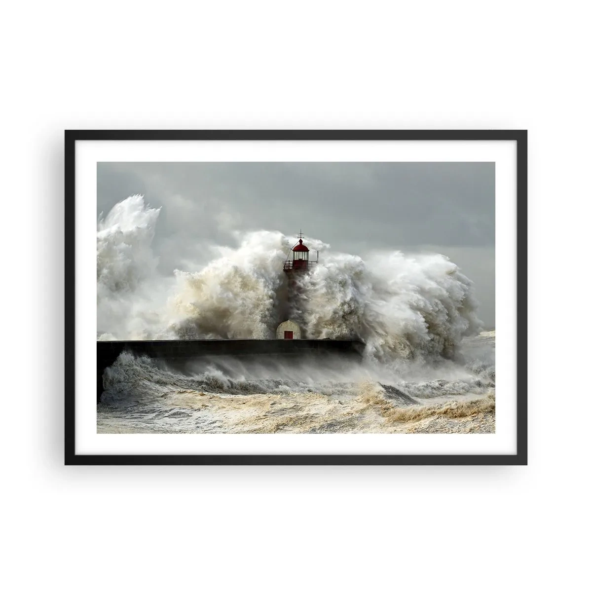 Poszter fehér keretben - Az óceán haragja - 70x50 cm