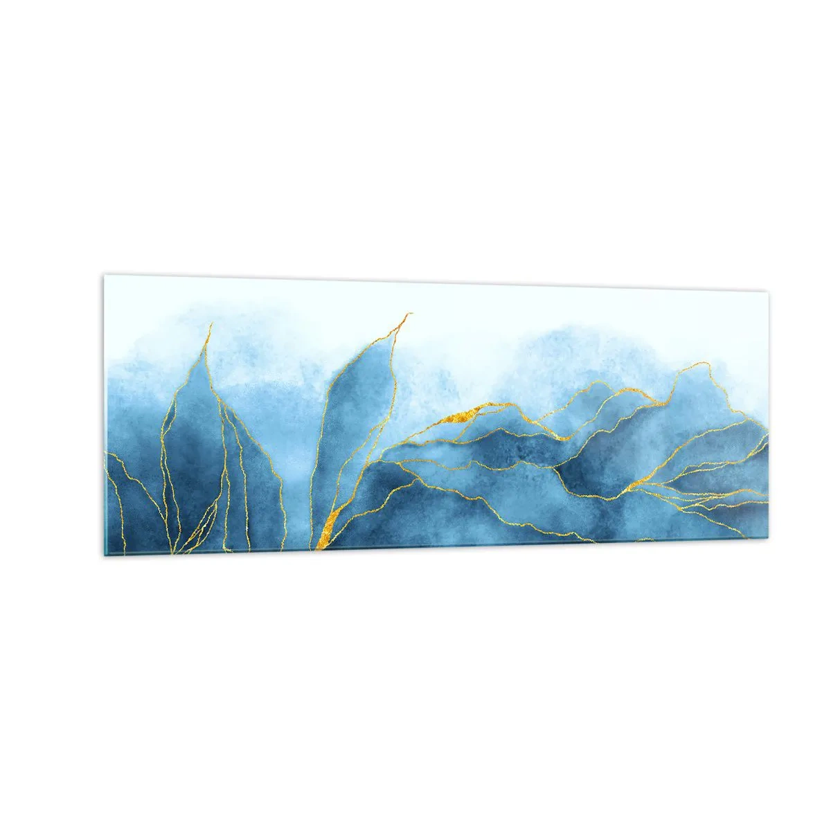 Üveg kép - Kék aranyban - 140x50 cm