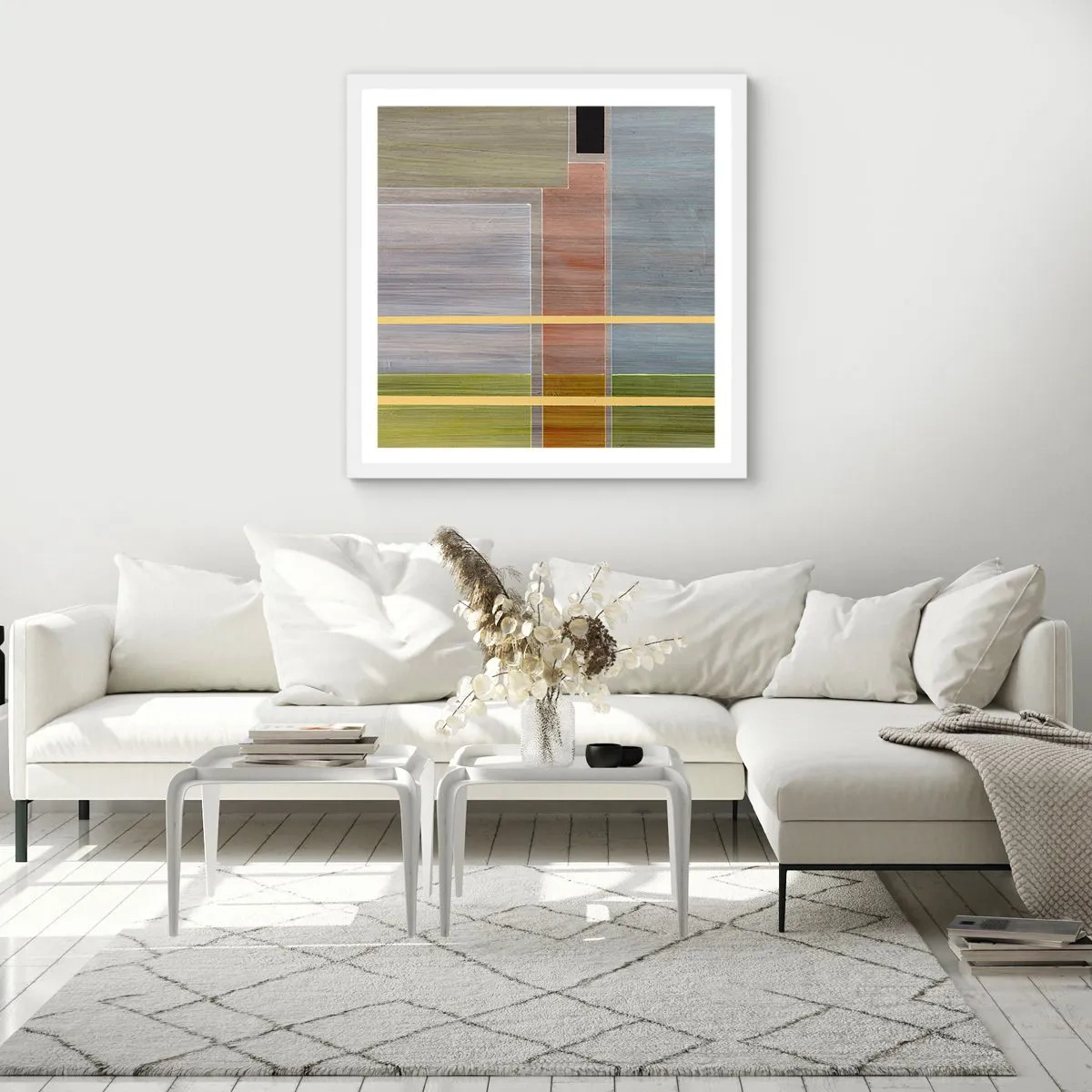 Poszter fekete keretben - Egyszerűen és nyugodtan - 60x60 cm