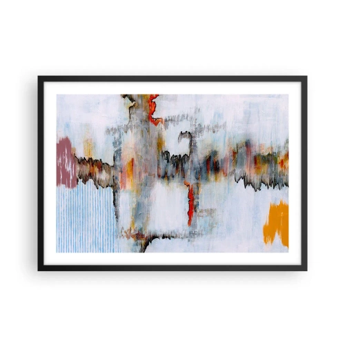 Poszter fehér keretben - Egy bottal a vízen - 70x50 cm