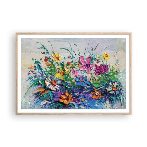 Poszter világos tölgy keretben - Egyáltalán nem csendélet - 100x70 cm