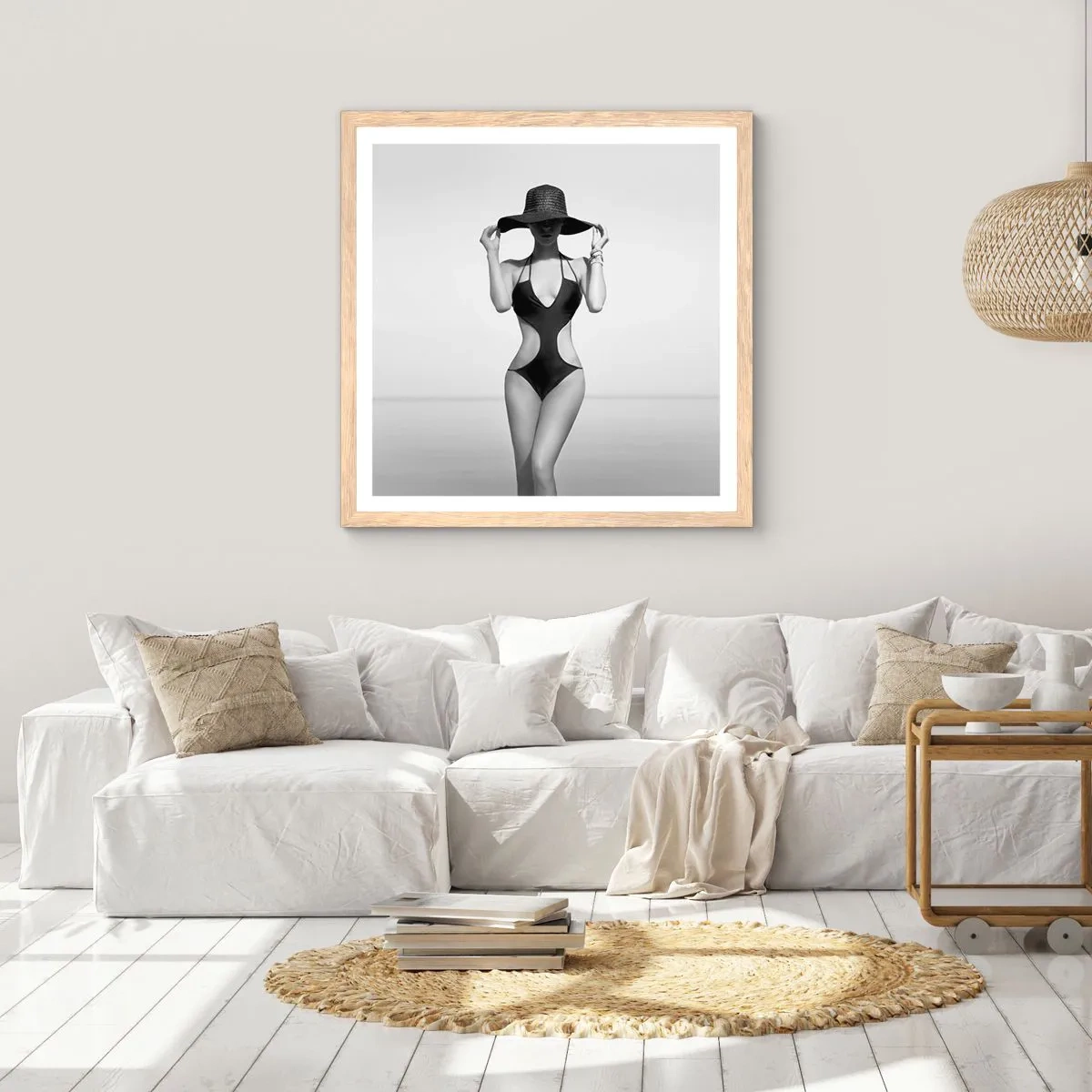 Poszter világos tölgy keretben - A nevem Elegance - 30x30 cm