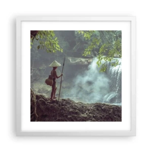 Poszter fekete keretben - Barátságban a természettel - 40x40 cm