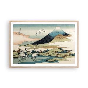 Poszter világos tölgy keretben - Japán lélekben - 91x61 cm