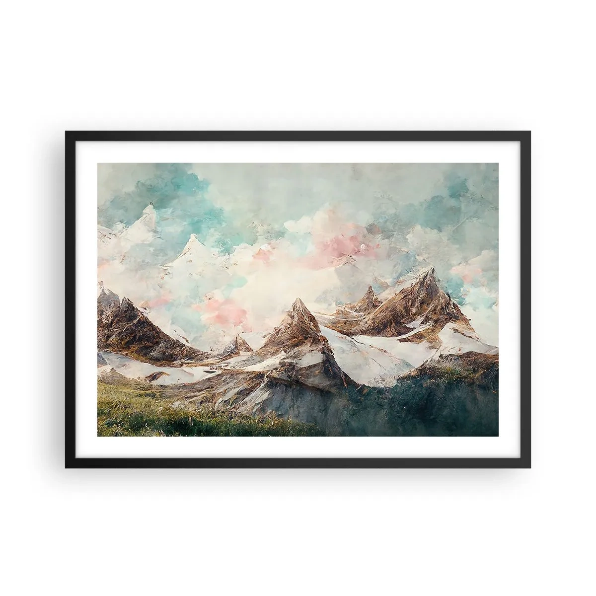 Poszter fehér keretben - Sziklás pengék - 70x50 cm