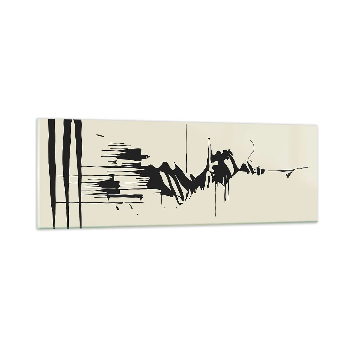 Üveg kép - Sietős absztrakció - 90x30 cm