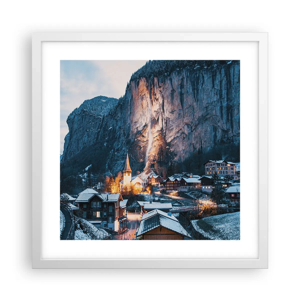 Poszter fekete keretben - A tél ragyogó szelleme - 40x40 cm