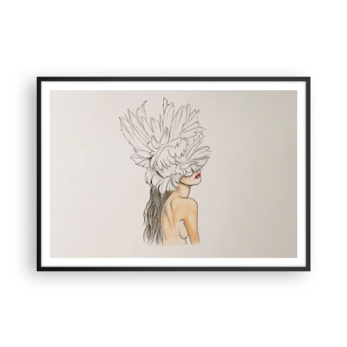 Poszter fehér keretben - Koronás szépség - 100x70 cm
