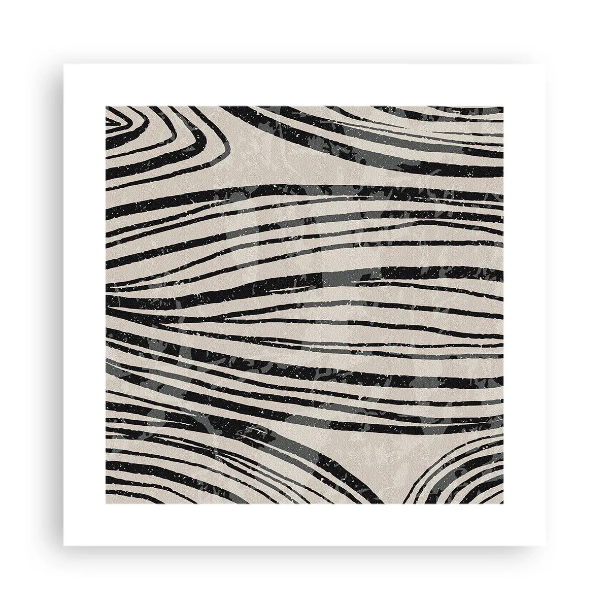 Poszter - Vonalak csobbanása - 40x40 cm