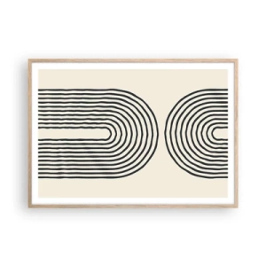 Poszter világos tölgy keretben - Bármelyik percben ... - 100x70 cm