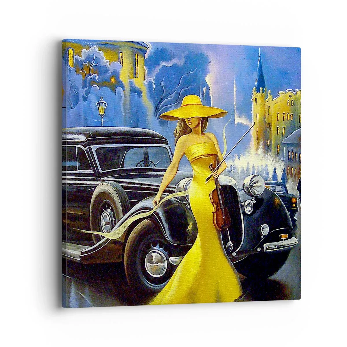 Vászonkép - Noktürn a hegedűre és a szerelemre - 40x40 cm