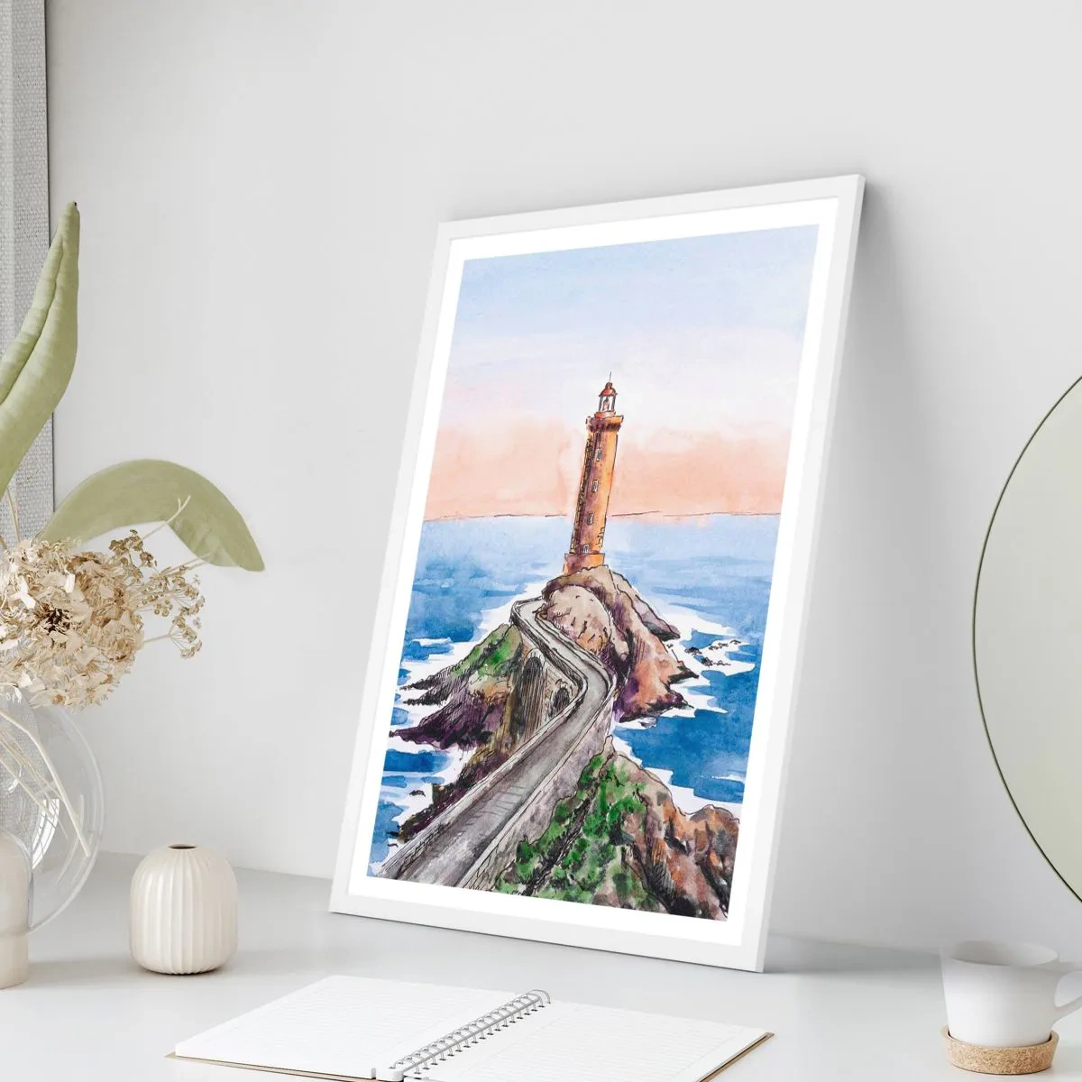 Poszter fekete keretben - Szemben a tengerrel - 50x70 cm