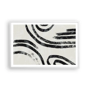 Poszter fekete keretben - Félig megállt - 91x61 cm
