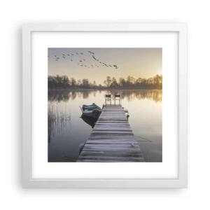 Poszter fekete keretben - Egy kis idő múlva visszajövök - 30x30 cm