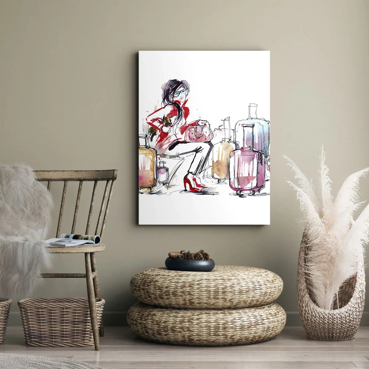 Vászonkép - Üljünk le az utazás előtt - 80x120 cm