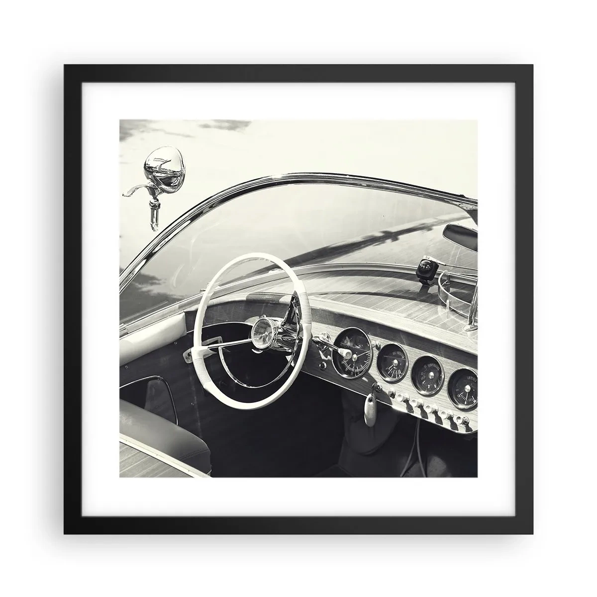 Poszter fehér keretben - Időjárás a gazdagoknak - 40x40 cm