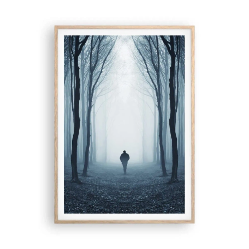 Poszter világos tölgy keretben - És minden egyszerű és világos - 70x100 cm