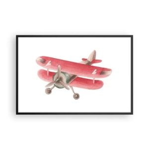 Poszter fehér keretben - Készen áll a magasba repülni - 91x61 cm