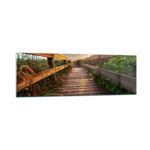 Üveg kép - És egyenesen a partra - 160x50 cm