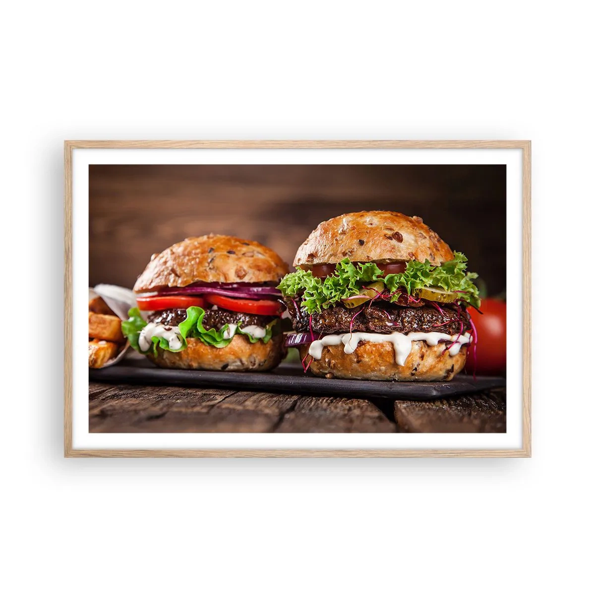 Poszter világos tölgy keretben - American dream - 91x61 cm