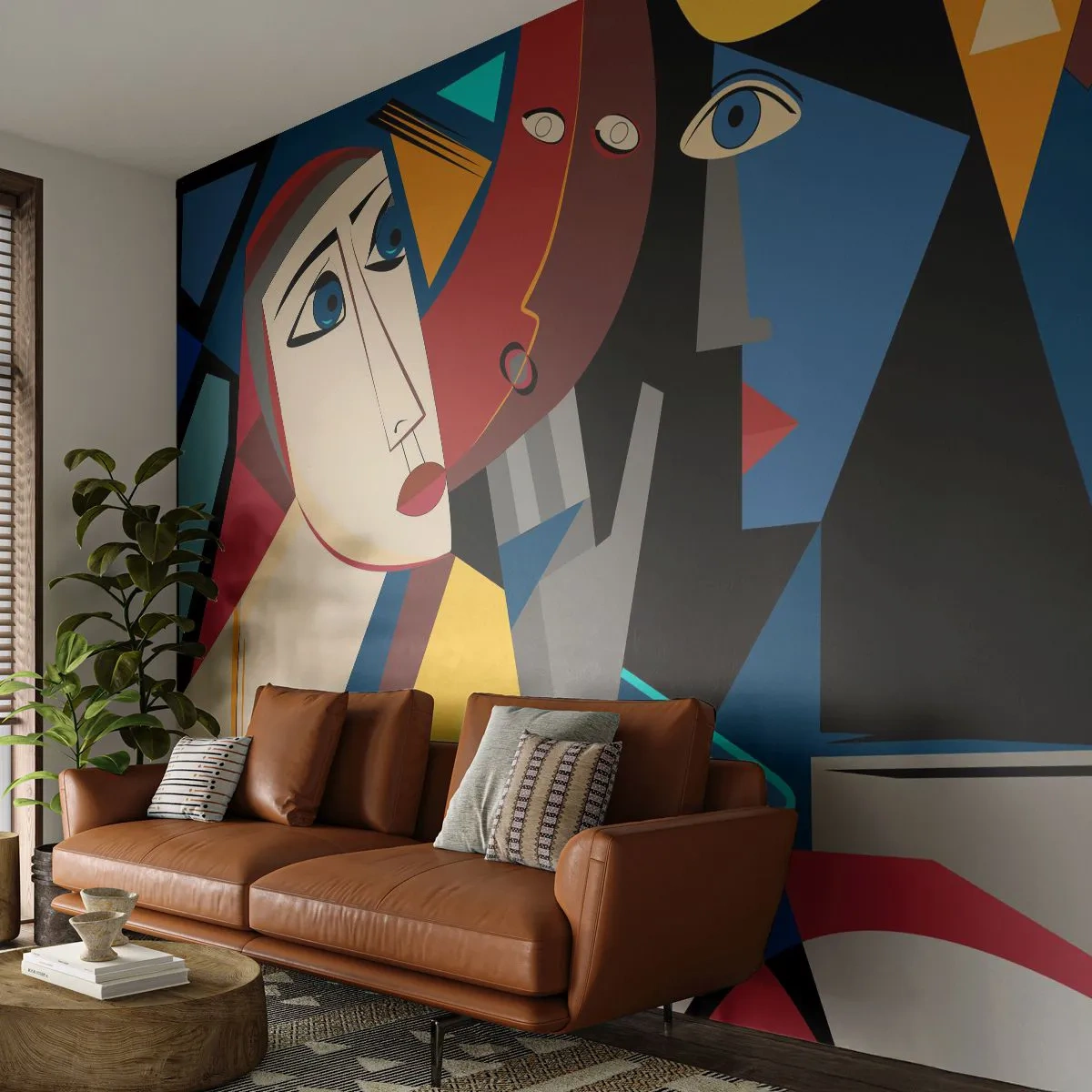 Fotótapéta Premium Canvas - Kubisták beszélgetése - Emberek, Kubizmus, portré - 400x280 cm